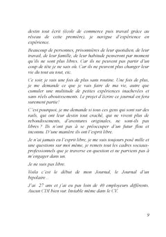 La vie d'un bipolaire