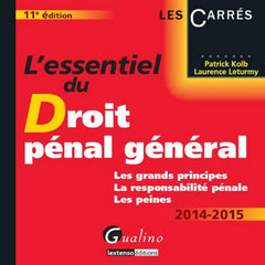 L'Essentiel du Droit pénal général 2014-2015, 11ème édition