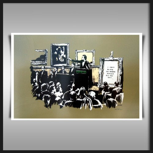 BANKSY MORONS SEPIA ART IMPRIMƒ SUR 280GSM ARTISTE QUALITƒ 90X60CMS A1 SATIN DE PAPIER