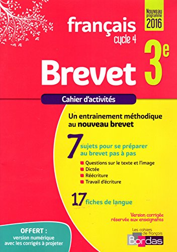 Brevet français 3e - Version corrigée pour l'enseignant