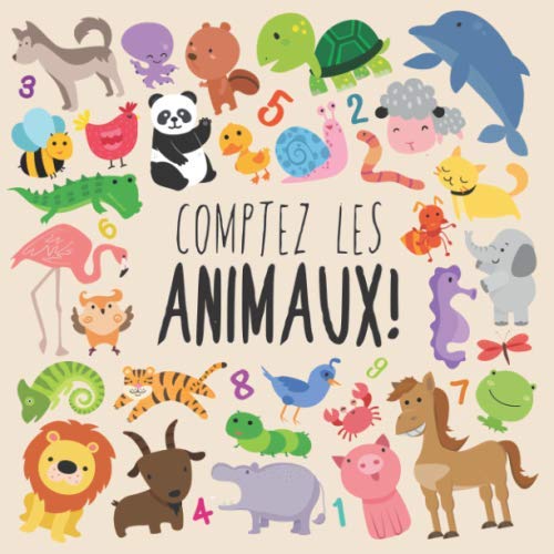 Comptez les animaux!: Un livre de puzzle amusant pour les 2-5 ans