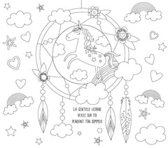 Ma pochette Attrape-rêves Licorne-Cartes à gratter et à colorier