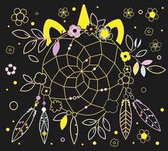 Ma pochette Attrape-rêves Licorne-Cartes à gratter et à colorier