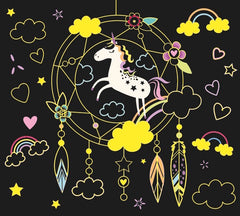 Ma pochette Attrape-rêves Licorne-Cartes à gratter et à colorier