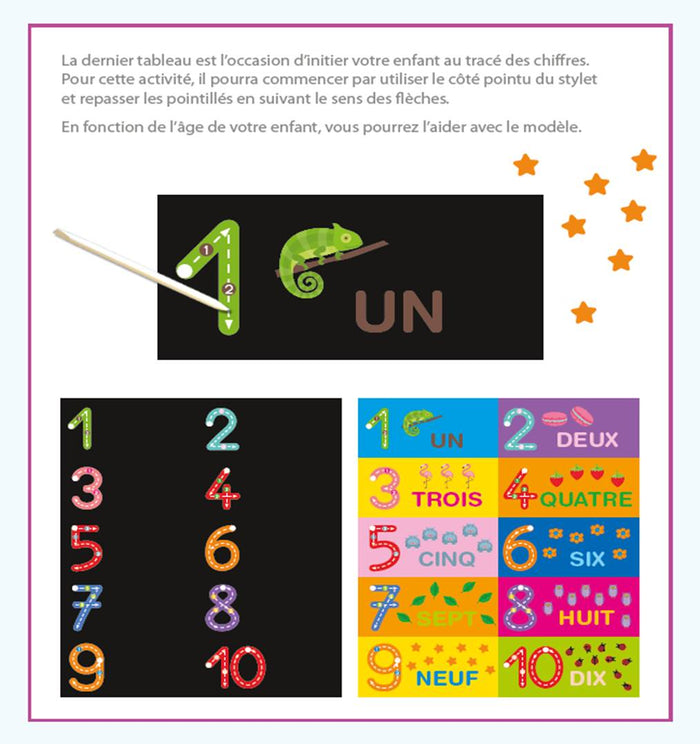 Mes petits ateliers Montessori Mes chiffres à gratter