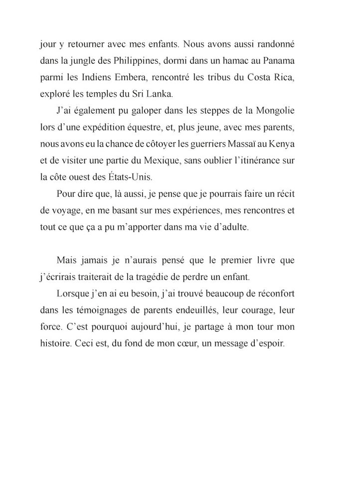 Le bonheur en partant a dit qu'il reviendrait