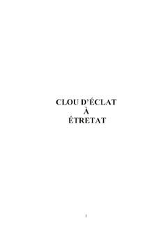 Clou d'éclat à Étretat