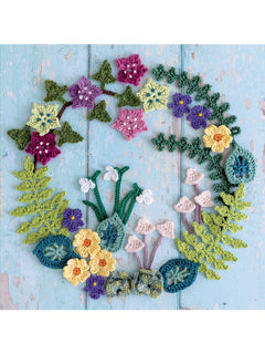 Collages floraux au crochet