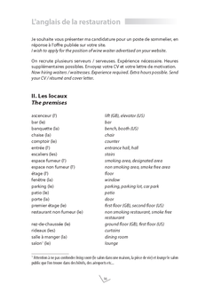 L'anglais de la restauration