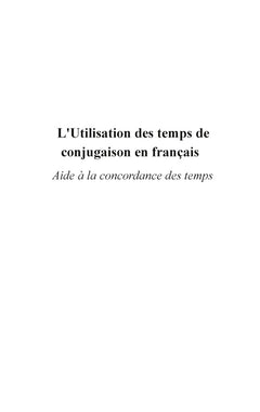 L'Utilisation des temps de conjugaison en français