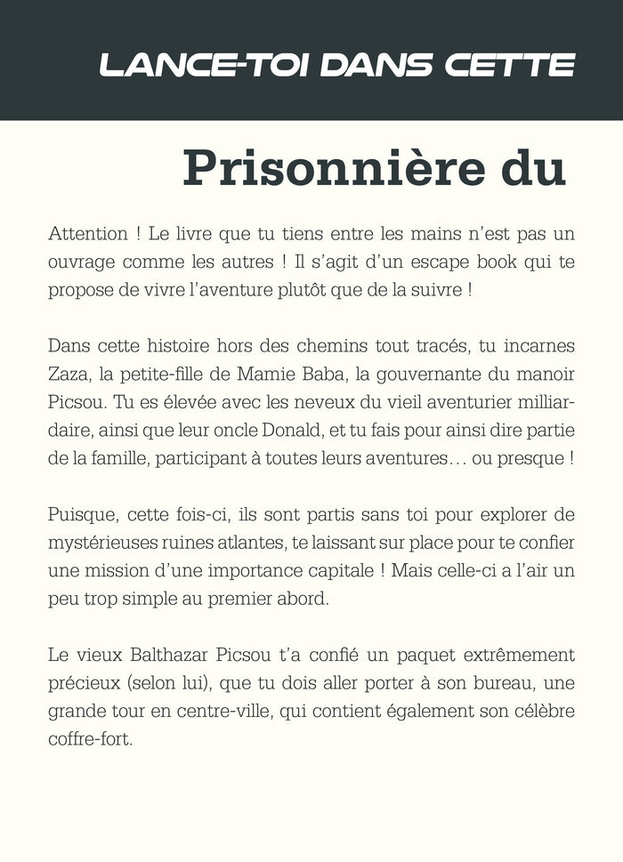 Escape ! Piégé avec les Rapetou: Une aventure de La Bande à Picsou