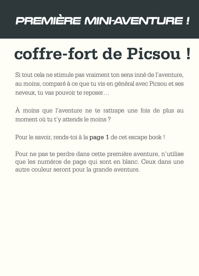 Escape ! Piégé avec les Rapetou: Une aventure de La Bande à Picsou