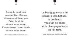 Economisez l'eau, buvez du vin