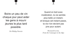 Economisez l'eau, buvez du vin