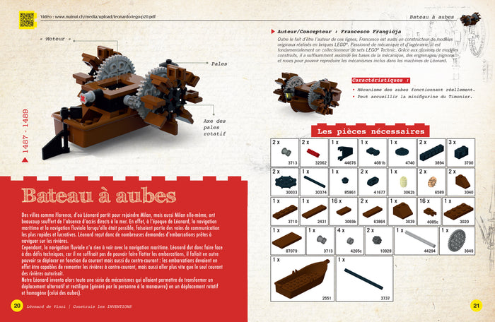 Léonard de Vinci - Construis ses inventions en briques LEGO