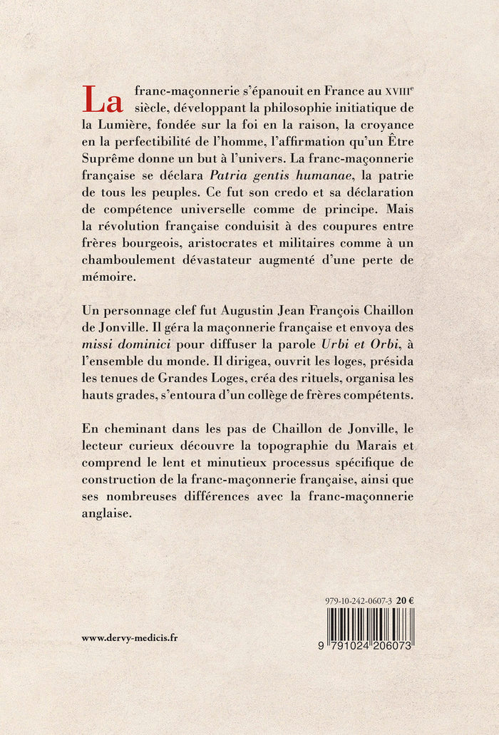 La maçonnerie d'origine en France au XVIIIe siècle