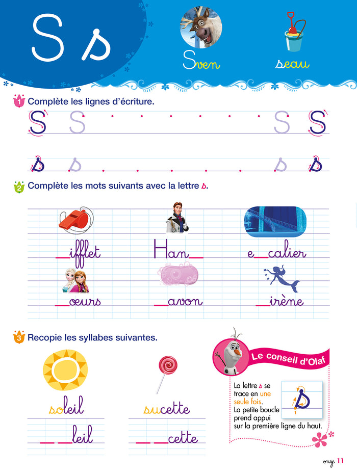 Disney - La Reine des Neiges - Mon cahier d'écriture - Grande Section-CP