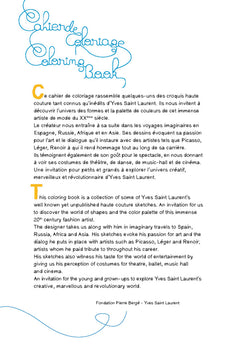 Cahier de coloriage Yves Saint Laurent - Poche