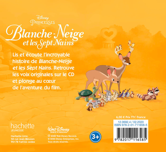 BLANCHE NEIGE - Mon histoire à écouter - Livre CD - Disney Princesses