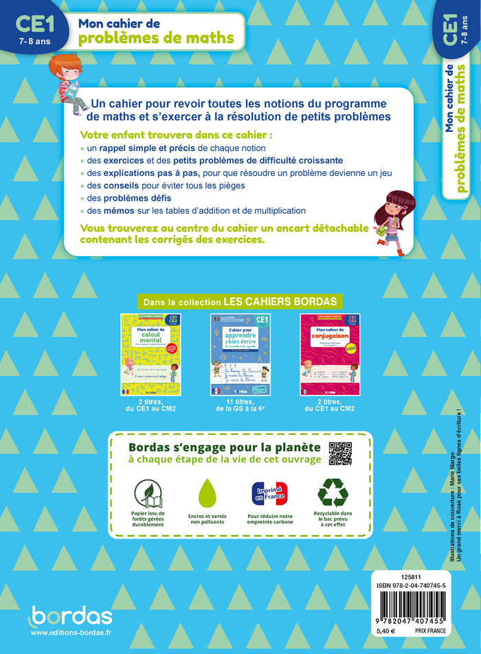Mon cahier de problèmes de maths CE1