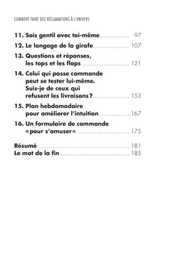 Comment faire des réclamations à l'Univers