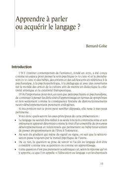 Parler et apprendre, apprendre et réussir