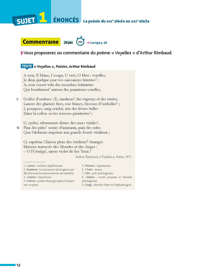 Français 1re - Mon BAC facile - Epreuve finale