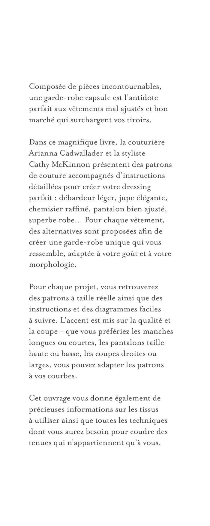 Coudre votre parfaite garde-robe capsule