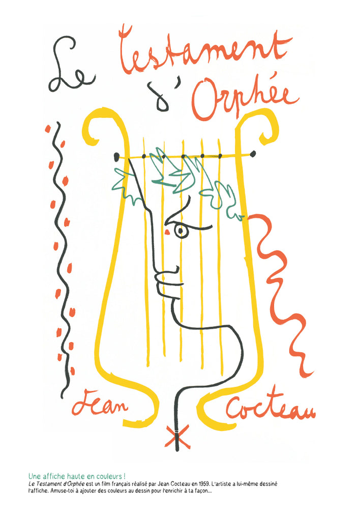 Cahier de coloriage Jean Cocteau