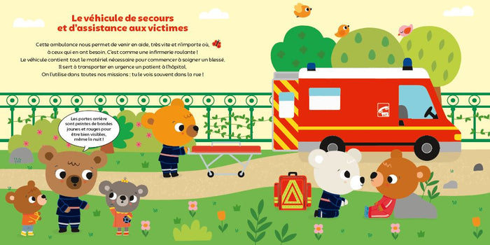 Les camions des pompiers