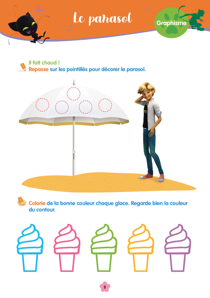 Miraculous - De la Petite à la Moyenne section - Cahier de vacances 2025