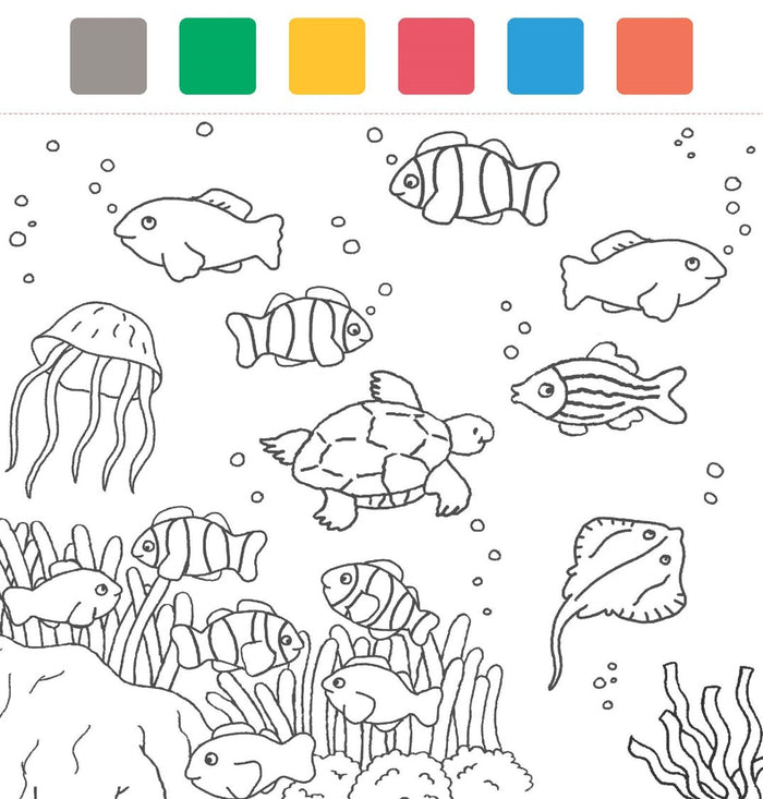 Pochette T'choupi - peinture à l'eau - 8 tableaux à peindre - les animaux