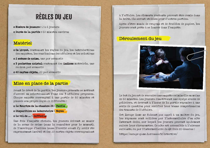 In'scape Game Enquête au 36 quai des Orfèvres