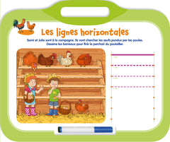 Sami et Julie - Ardoise Je dessine mes premiers tracés 3-4 ans
