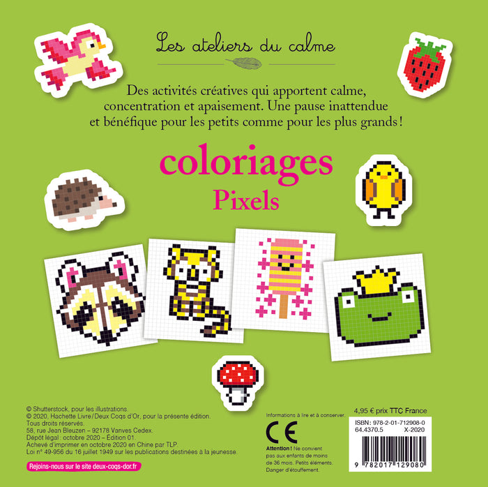 Coloriages pixels - avec des autocollants