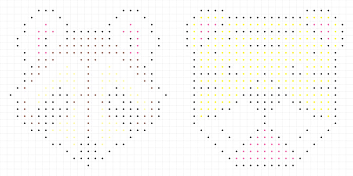 Coloriages pixels - avec des autocollants