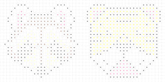 Coloriages pixels - avec des autocollants