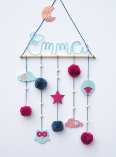 Déco murale Prénom - coffret avec accessoires
