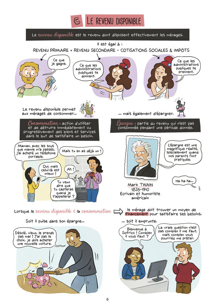 Toute l'éco en BD T4 : Revenus et financement des agents économiques