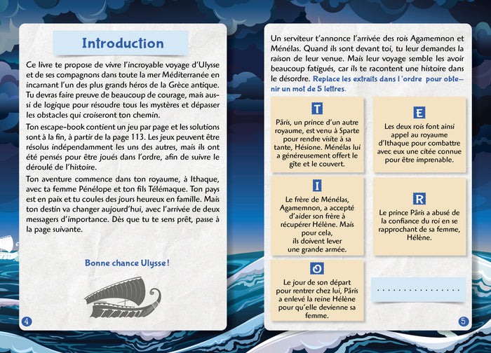 Escape de game de poche Junior - Les péripéties d'Ulysse