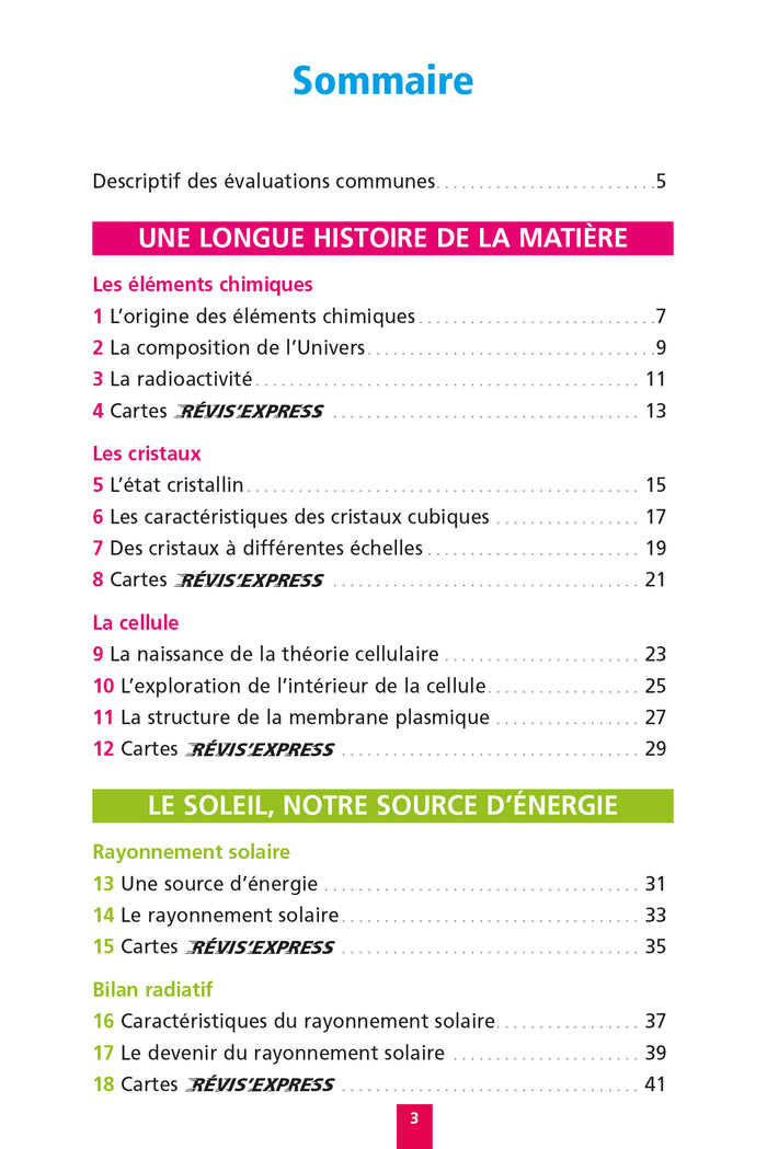 Objectif BAC Fiches Enseignement scientifique 1re générale
