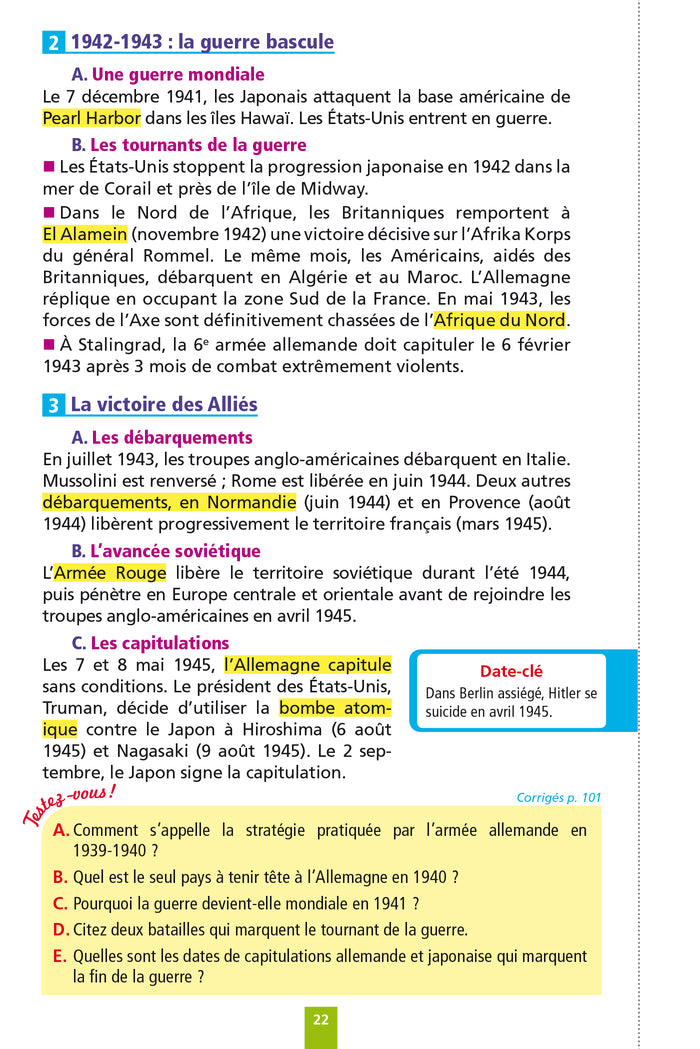 Objectif Brevet Fiches Histoire-Géographie-Enseignement moral et civique
