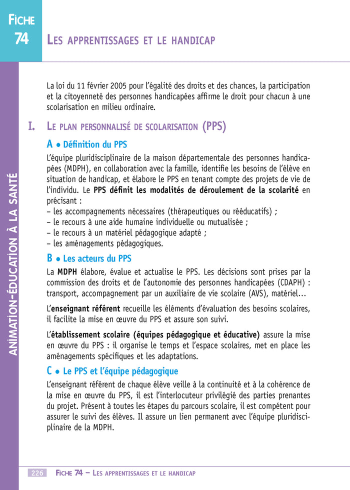 objectif bac fiches bac pro assp