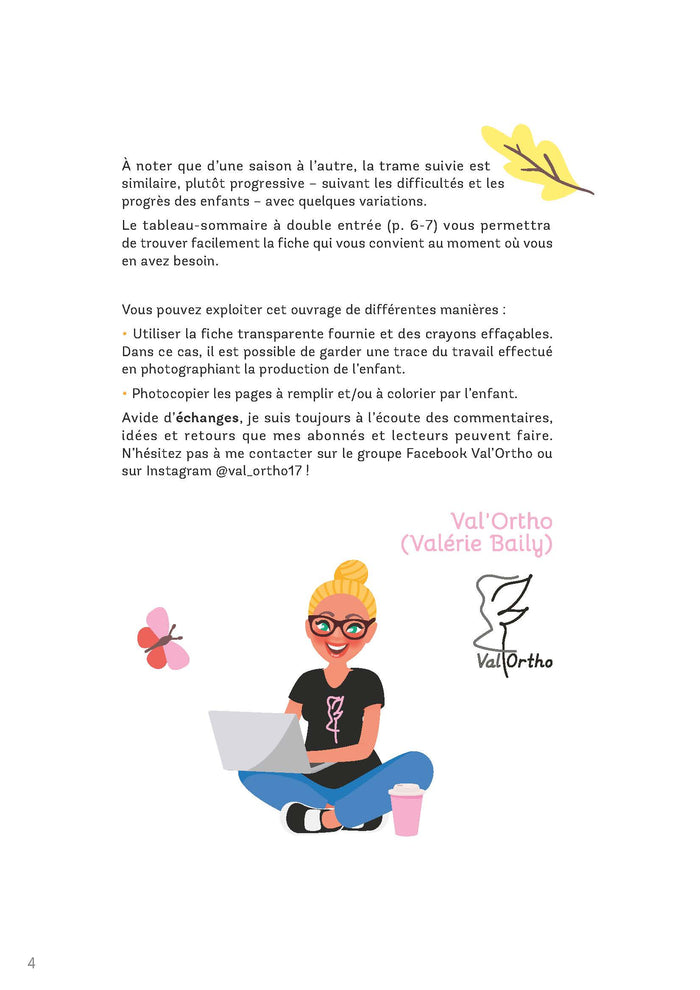 La magie des 4 saisons - Les fiches de Val'Ortho