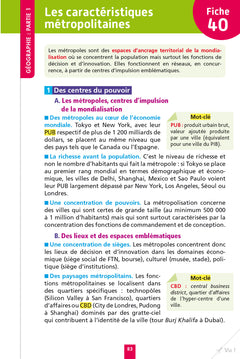 Objectif BAC Fiches Histoire-Géographie Tronc Commun 1re Générale