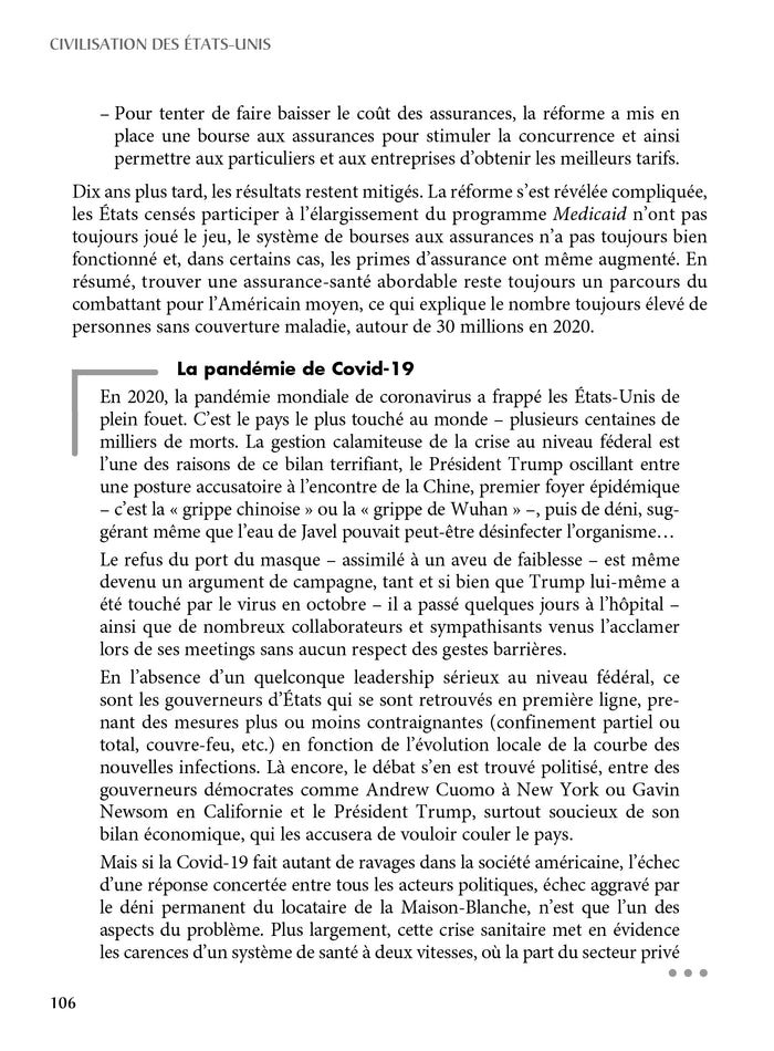 Fondamentaux - Civilisation des États-Unis en synthèse