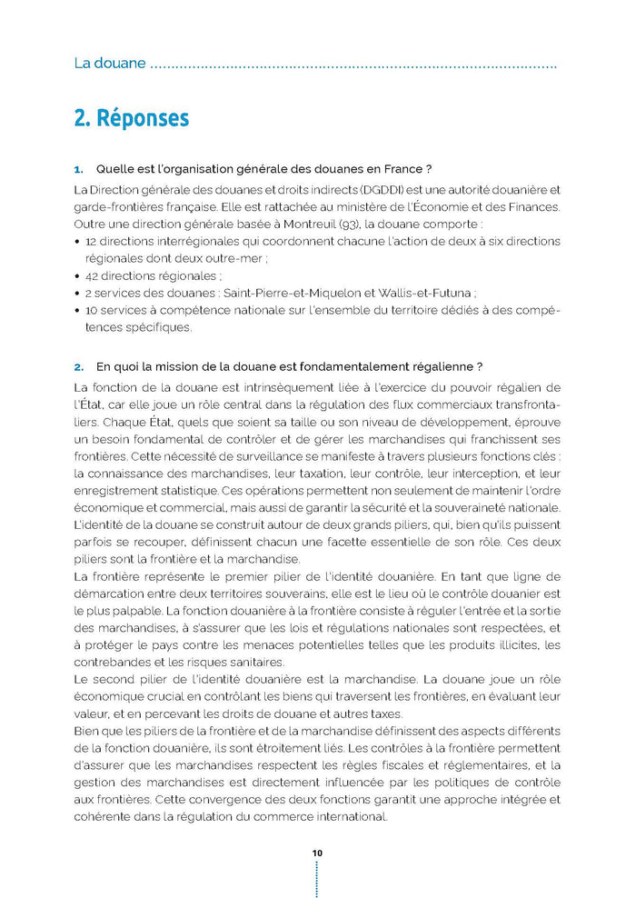 Concours des douanes – 200 questions