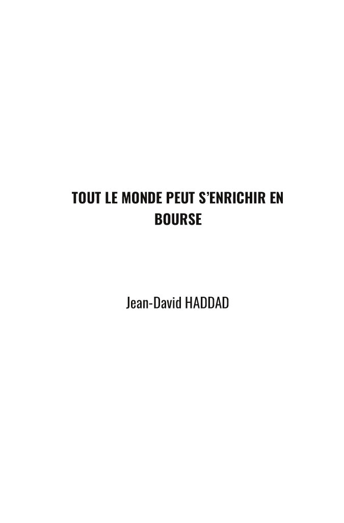 Tout le monde peut s'enrichir en bourse