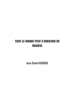 Tout le monde peut s'enrichir en bourse