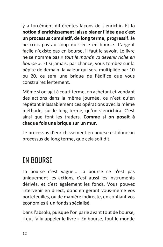 Tout le monde peut s'enrichir en bourse